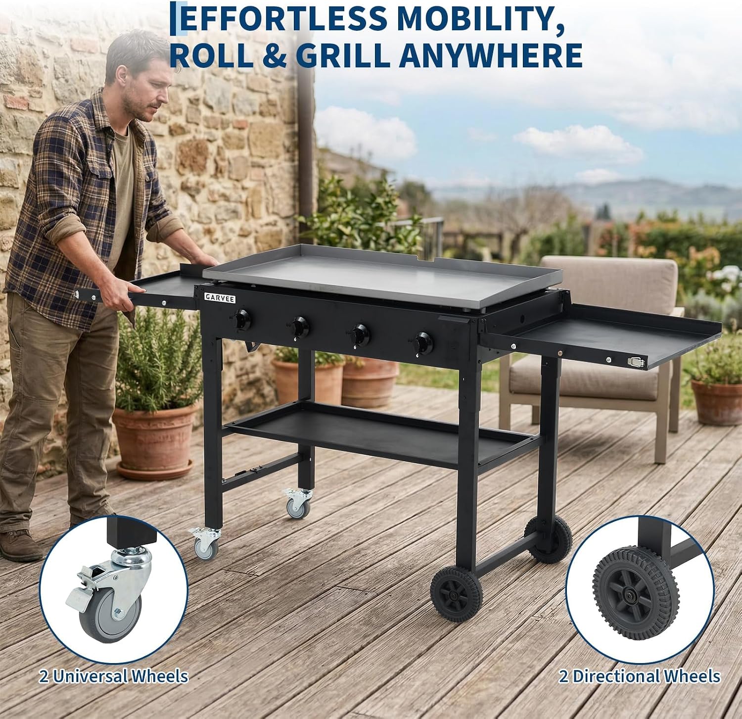 Tacleekii 36 Inch Flat Top Gri - Camping Cooking Flat Top ulasan dan harga