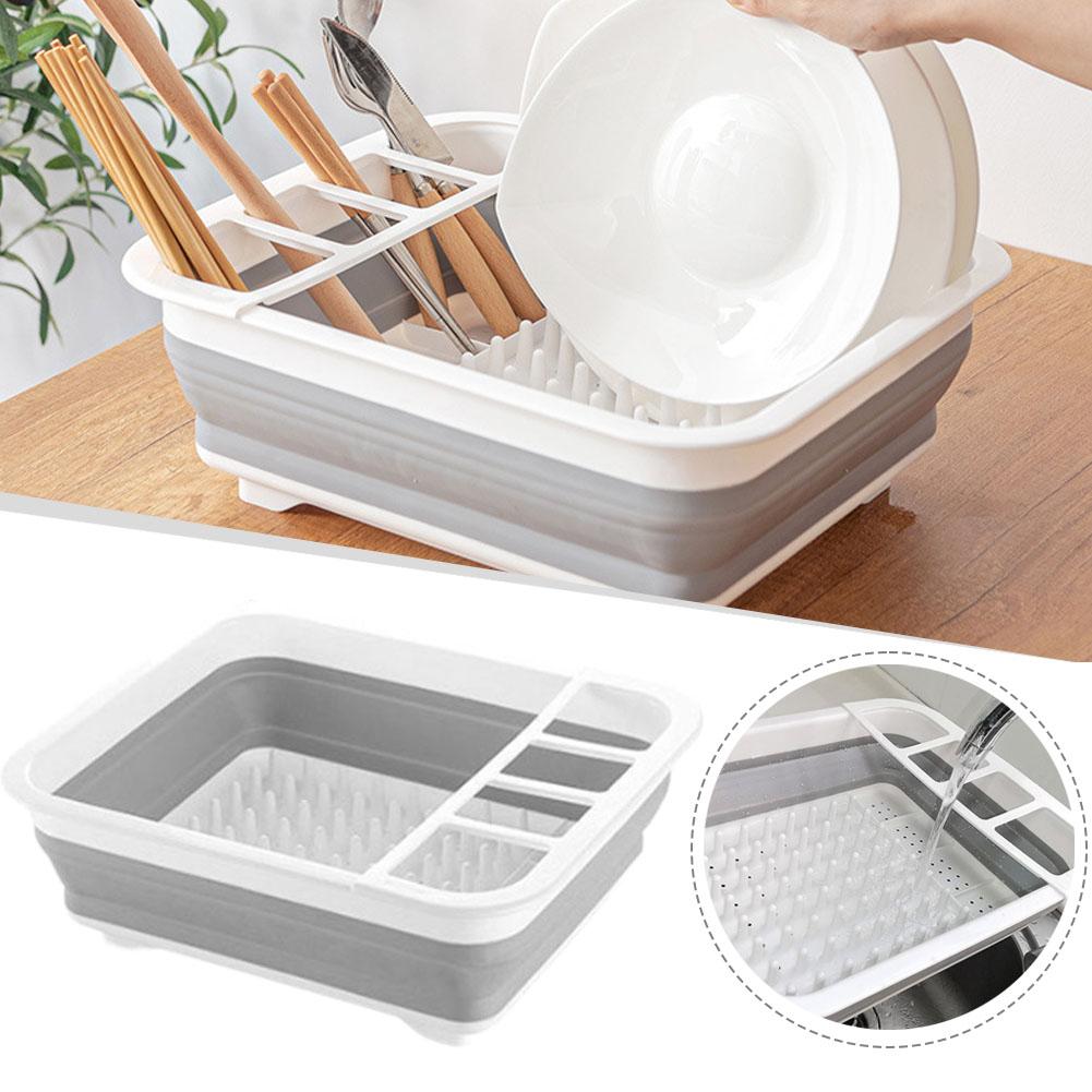 Foldable Dish Drainer Bowl Rac - Camping Cooking Organizer ulasan dan harga