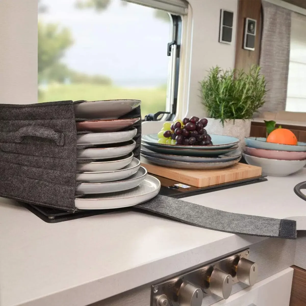 1pc Felt Plate Dish Cup Storag - Camping Cooking Organizer ulasan dan harga