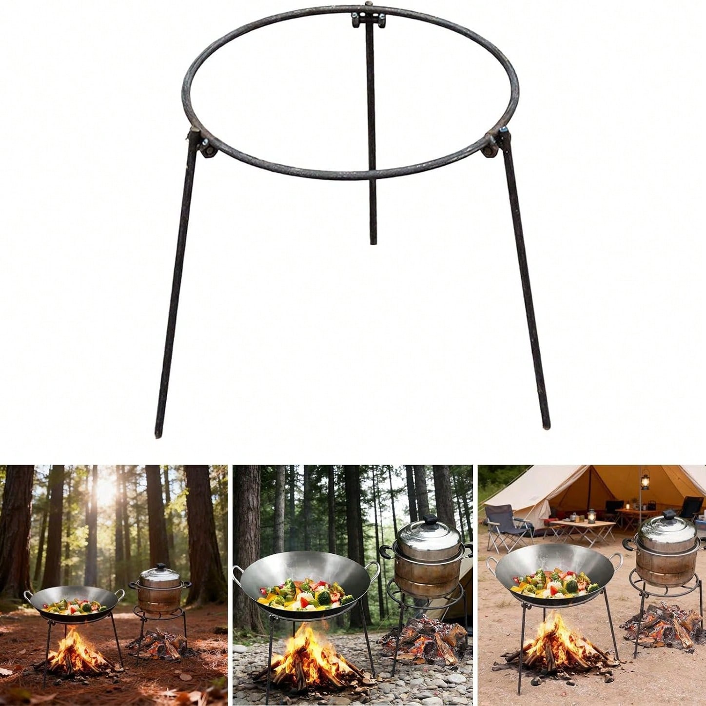 Portable Outdoor Camping Tripo - Camping Hiking Cooking ulasan dan harga