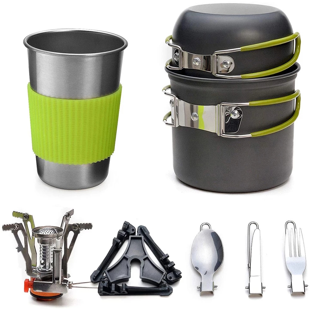 Camping Cookware Kit with Stov - Camping Cooking Organizer ulasan dan harga