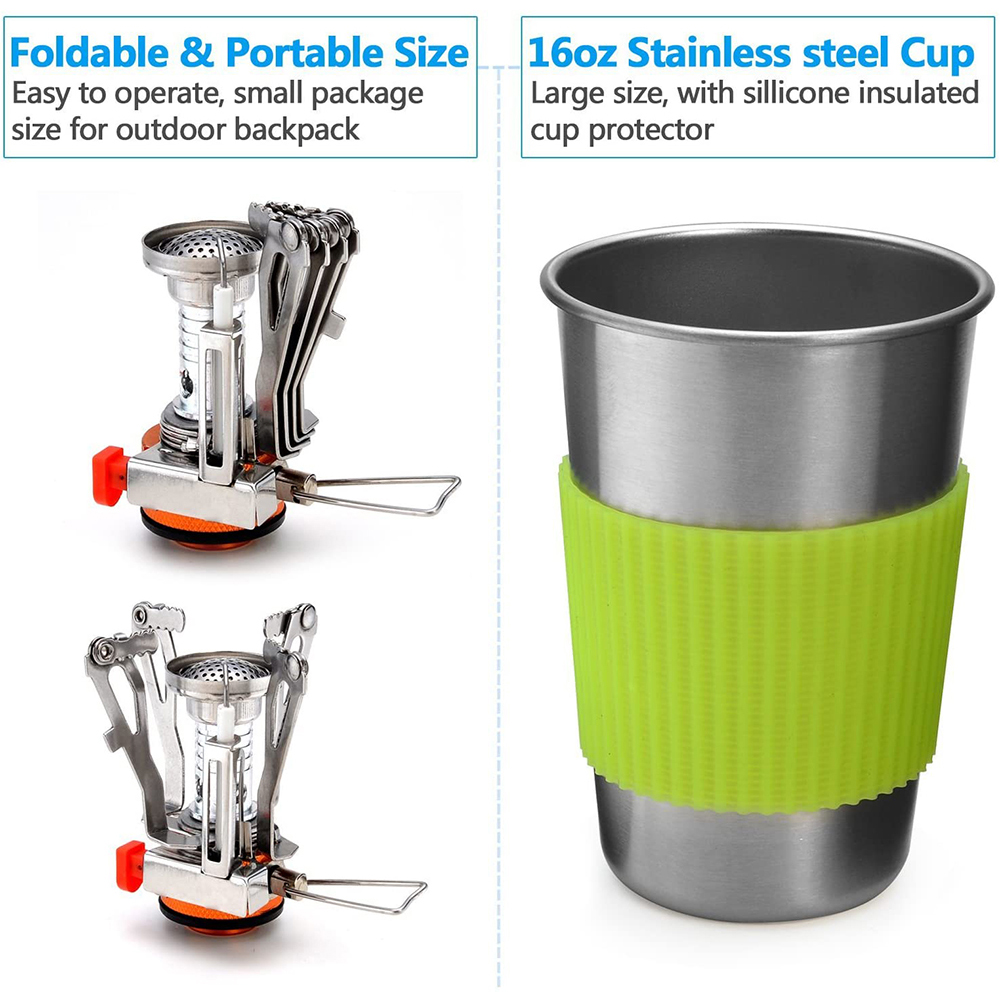 Camping Cookware Kit with Stov - Camping Cooking Organizer ulasan dan harga